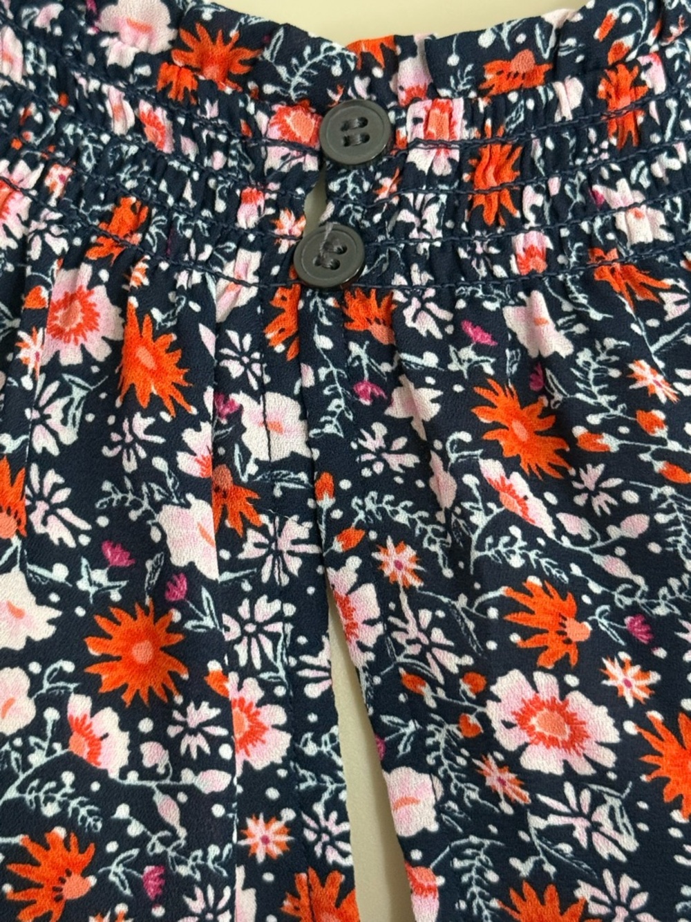 Anne Taylor Loft Short Sleeve Blue & Pink Lightweight Floral Blouse Size Large - Picture 5 of 7